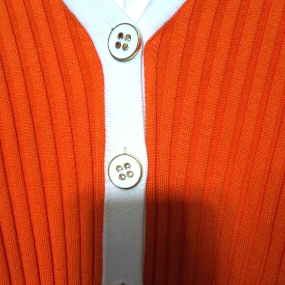 Cable & Gauge NWT Y2K Button Front Ribbed Fitted Top Sz LG - Picture 2 of 7